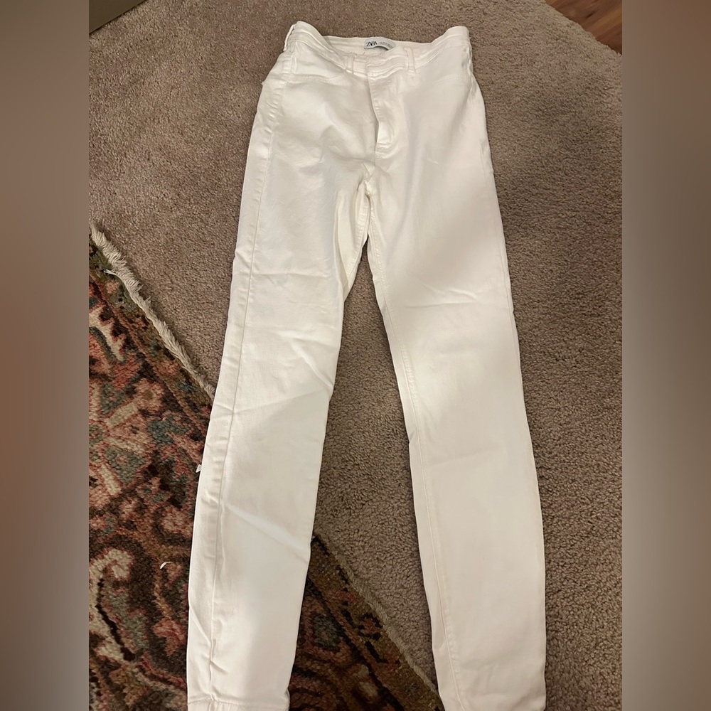 Zara Women's White Skinny Jeans